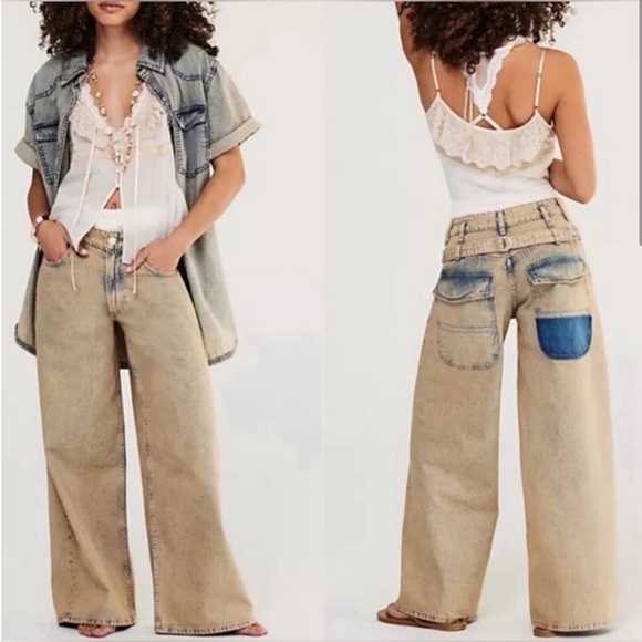 Free People Denim - NWT We The Free Waterfalls Baggy
Wide-Leg Jeans